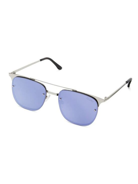 QUAY Private Eyes Silver/Violet Mirror Sunglasses Large Unisex main image 4